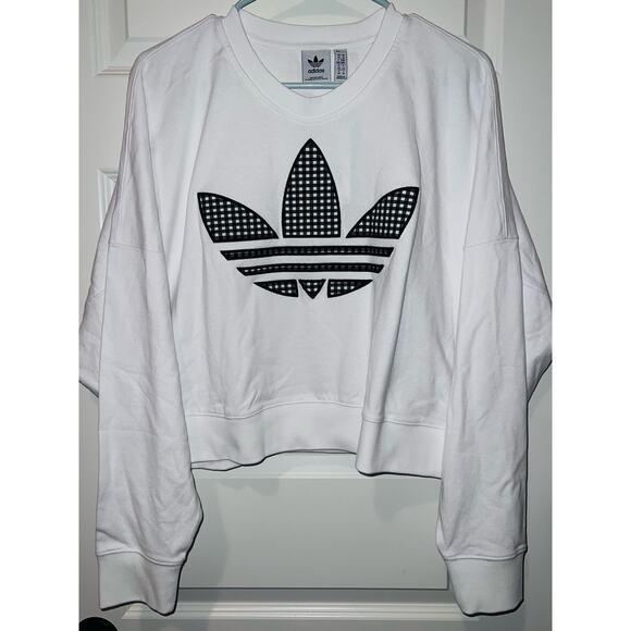 Adidas Oversized Cropped Sweatshirt, Size Medium, NWT - Picture 3 of 5